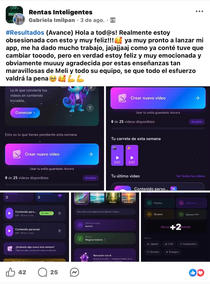 Testimonio: app de video con IA próxima a lanzarse