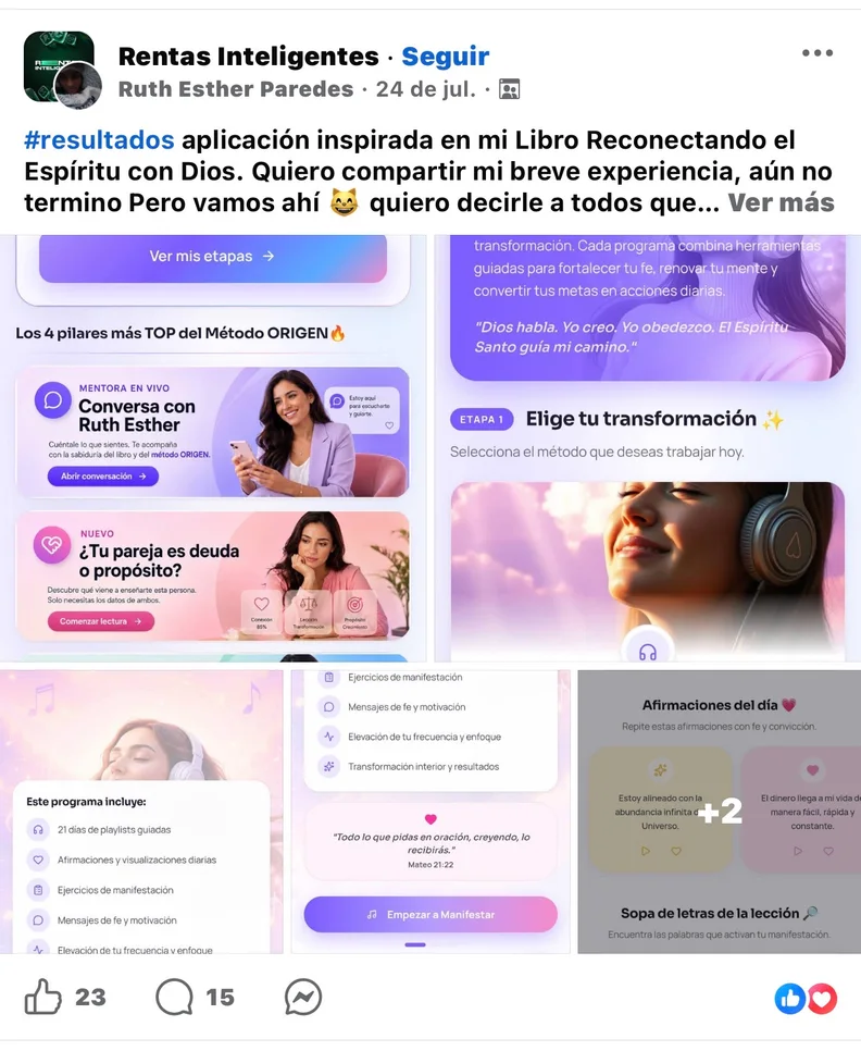 Testimonio: aplicación inspirada en el libro Reconectando el Espíritu con Dios