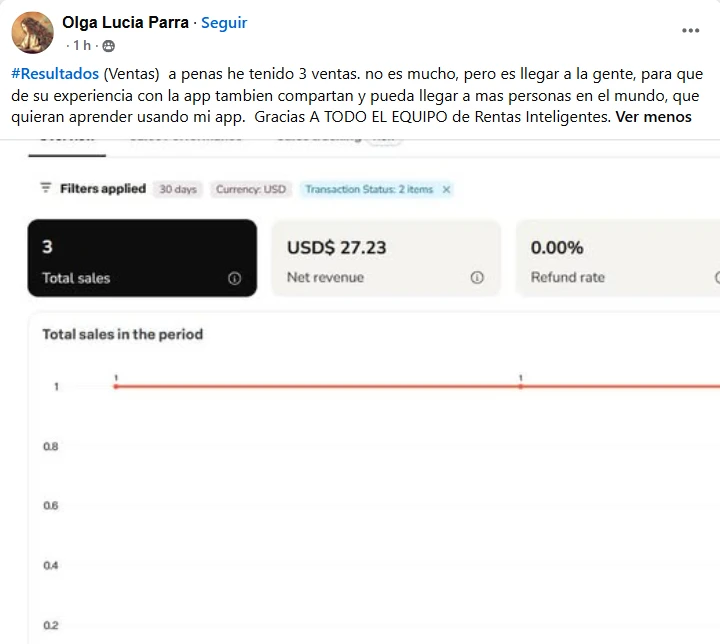 Testimonio: primeras ventas con Rentas Inteligentes